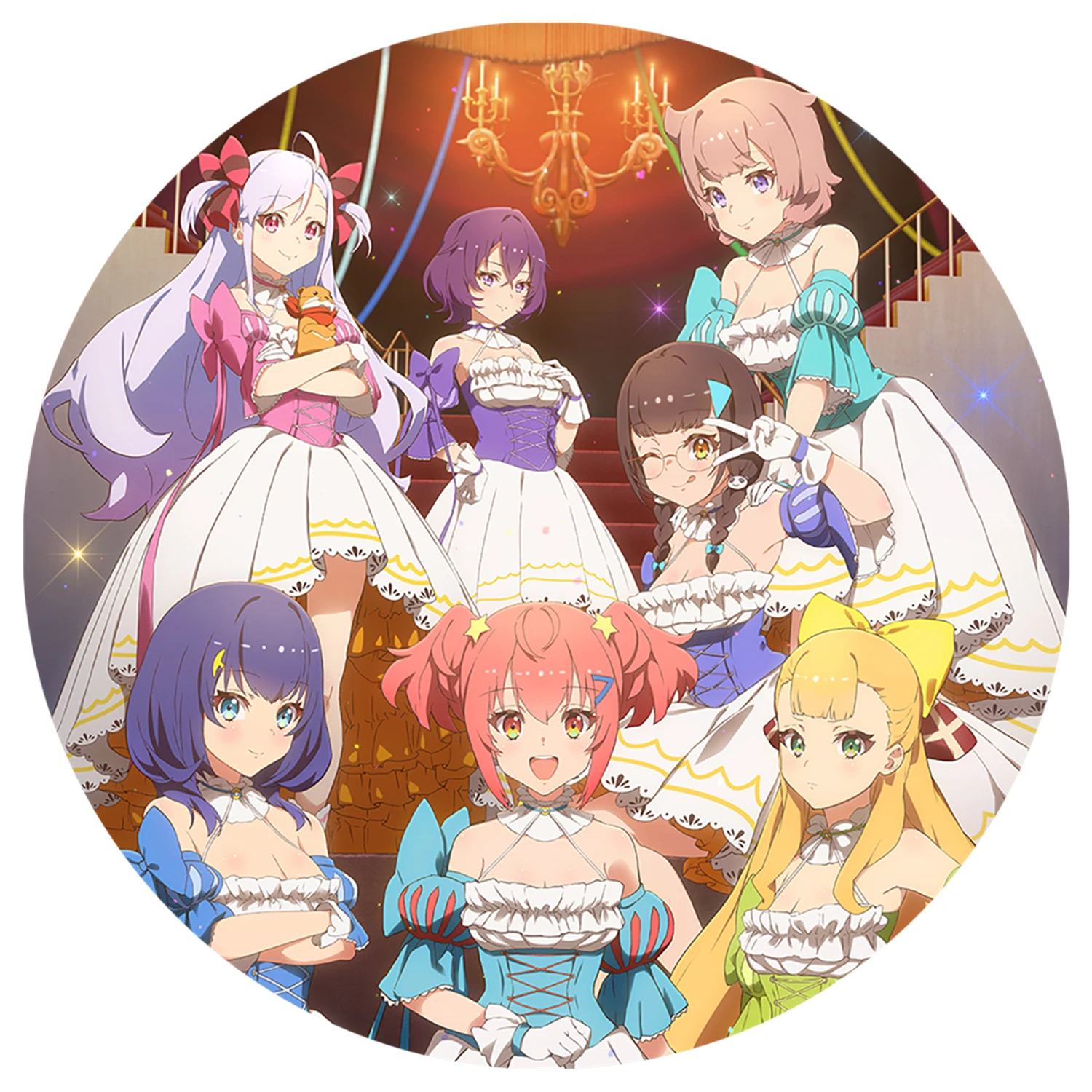 58mm anime mundo dai estrela otori kokona shizuka kathrina grave cosplay traje crachá pino spte flandres broche ﻿   Adereço Natal Gilf