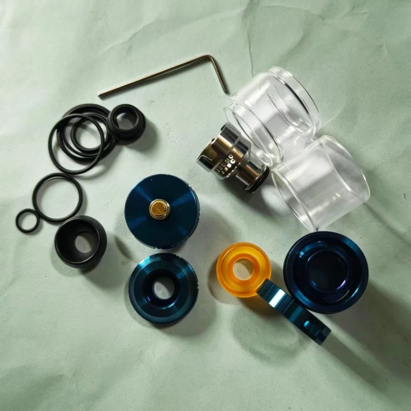 DIY Zeus X RTA 25mm 4.5ml Yeniden İnşa Edilebilir Tank 810 Delrin Damla Ucu Hava Akışı Sızdırmaz Çift Bobinli Dekoratif Yedek Parçalar