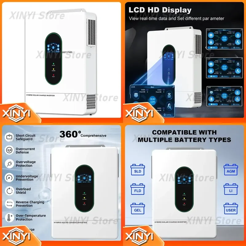 All-In-One Solar Inverter with Lithium Battery for Home Use 5kVA Output MPPT Charge Controller Included