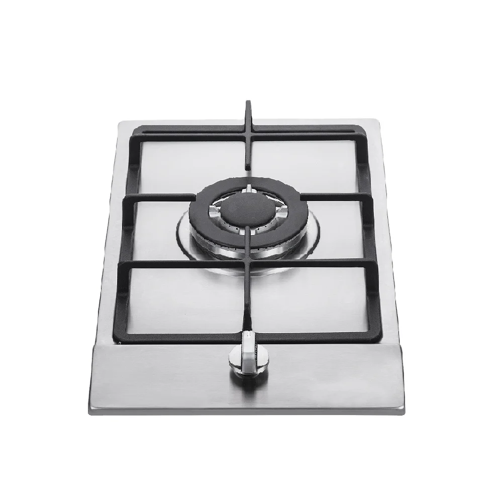 موقد غاز مدمج بشعلة واحدة، موقد غاز من الفولاذ المقاوم للصدأ مقاس 30 سم