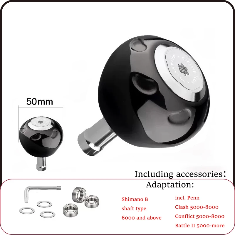 Gomexus 50mm Titan-Rollenknopf für Shimano Stella Twin Power Stradic SW Shimano Typ B Spinnrolle Salzwasser-Angeln – Detail 1