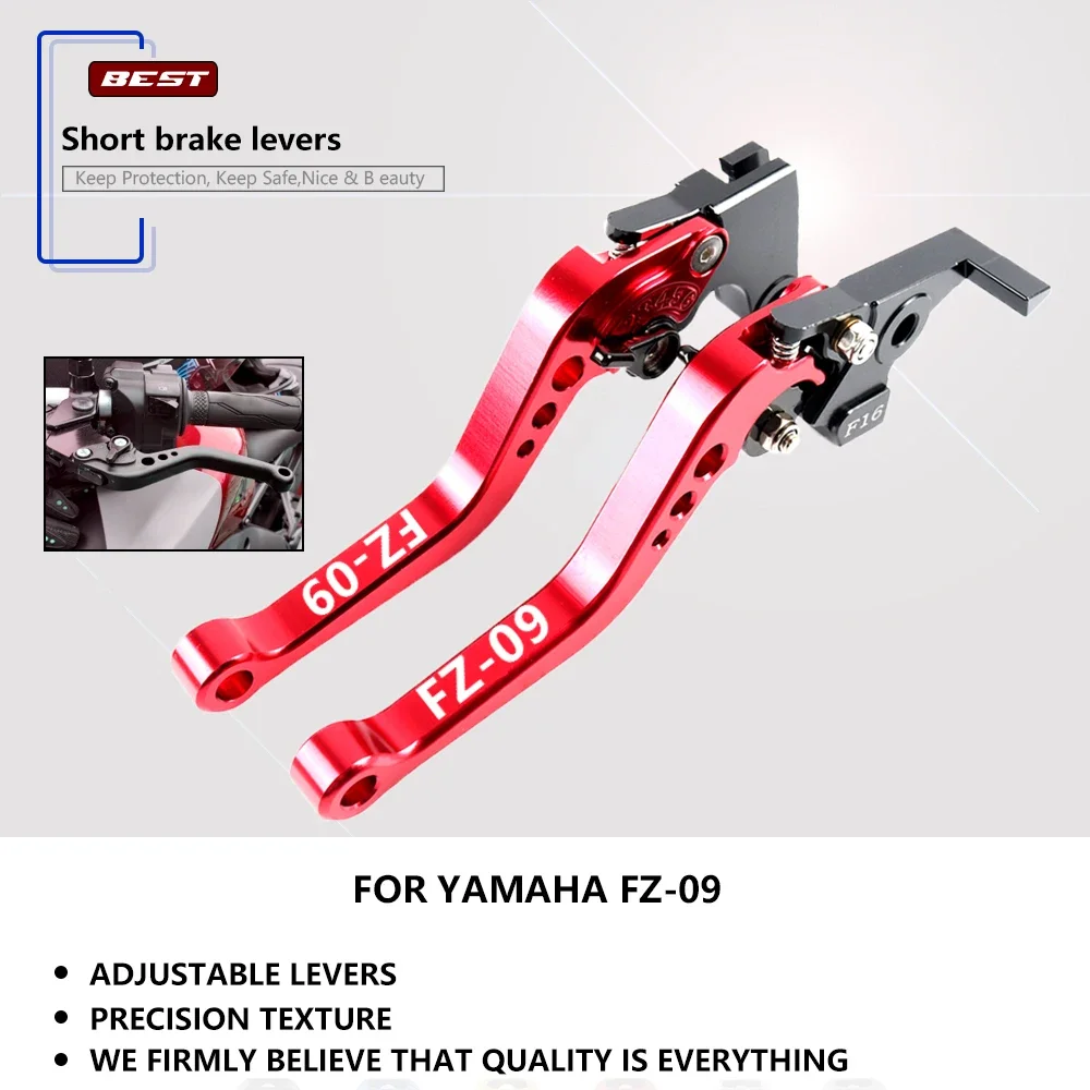 For Yamaha FZ09 2014 2015 2016 2017 2018 2019 2020 CNC Short Brake Clutch Lever Motorcycle Accessories Handles Lever