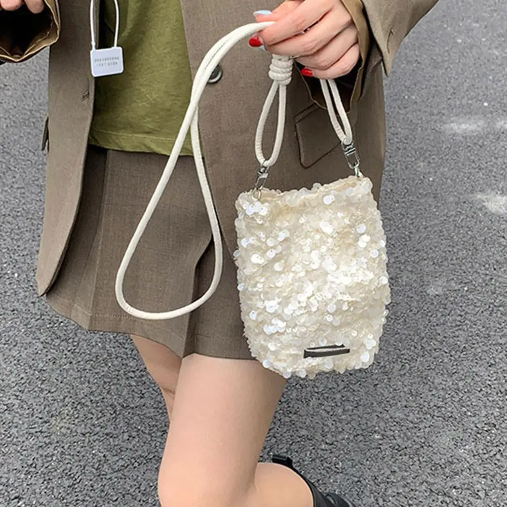 Mini Sequins Shoulder Bags for Women 2026 Designer New Evening Party Bling Bling Crossbody Bag Handbags and Purses New Trendy