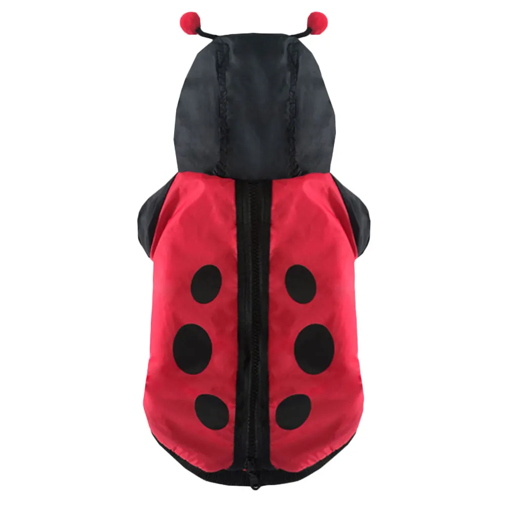 

Ladybug Dog Coat Polyester Cotton Durable Practical Creative Design Exquisite Stitch Small Dogs Clothes Pet Costume Cosplay