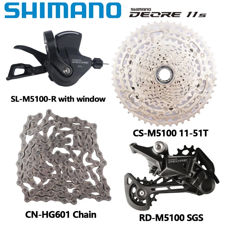 SHIMANO DEORE M5100 M5120 11-Gang-Gruppe MTB Mountainbike Shifter Hinten Dearilleur 42T 51T Kassette Kette Fahrrad 11v Teil – Detail 1