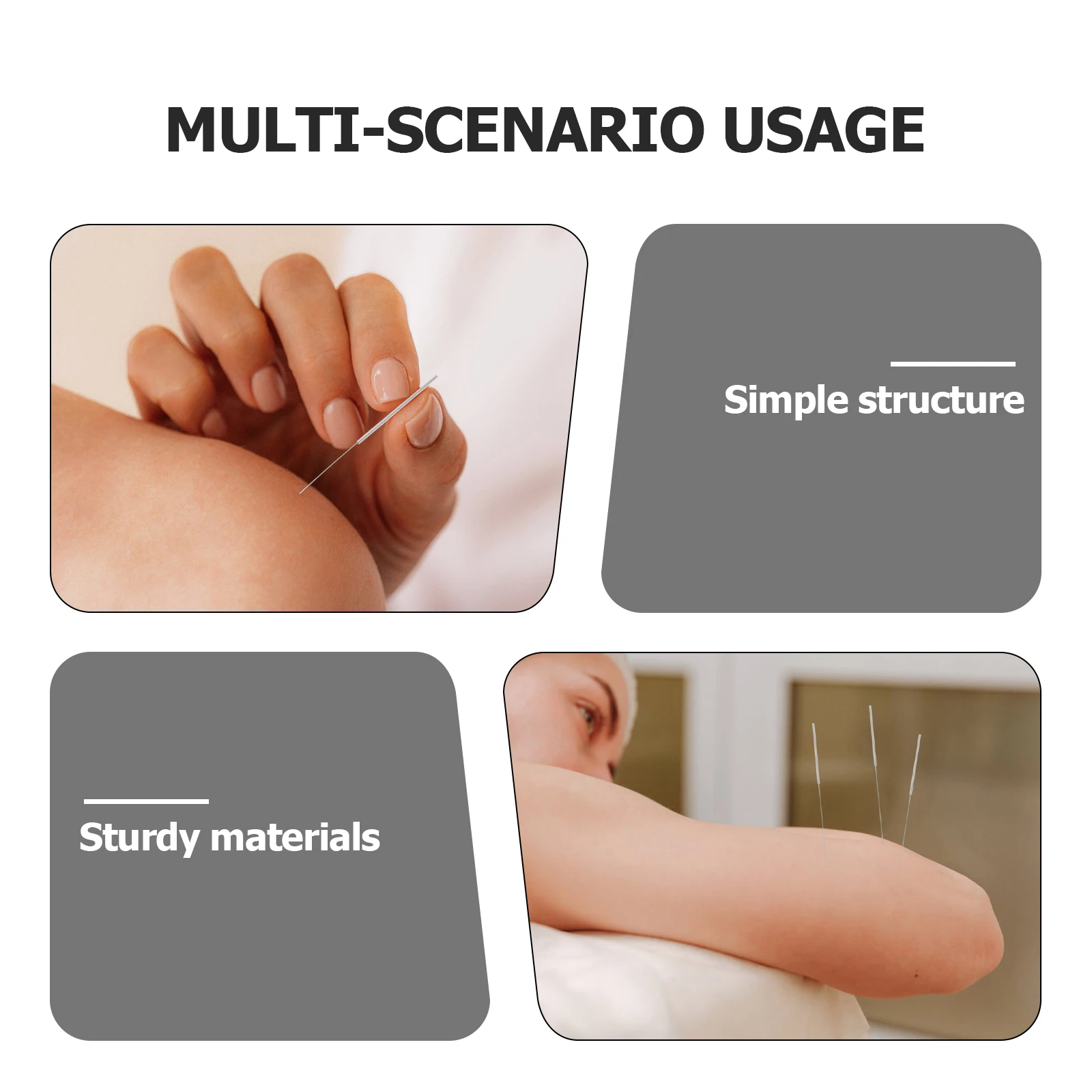

100 Pcs Disposable Needle Long Supplies Flexible Massage Accessories Steel