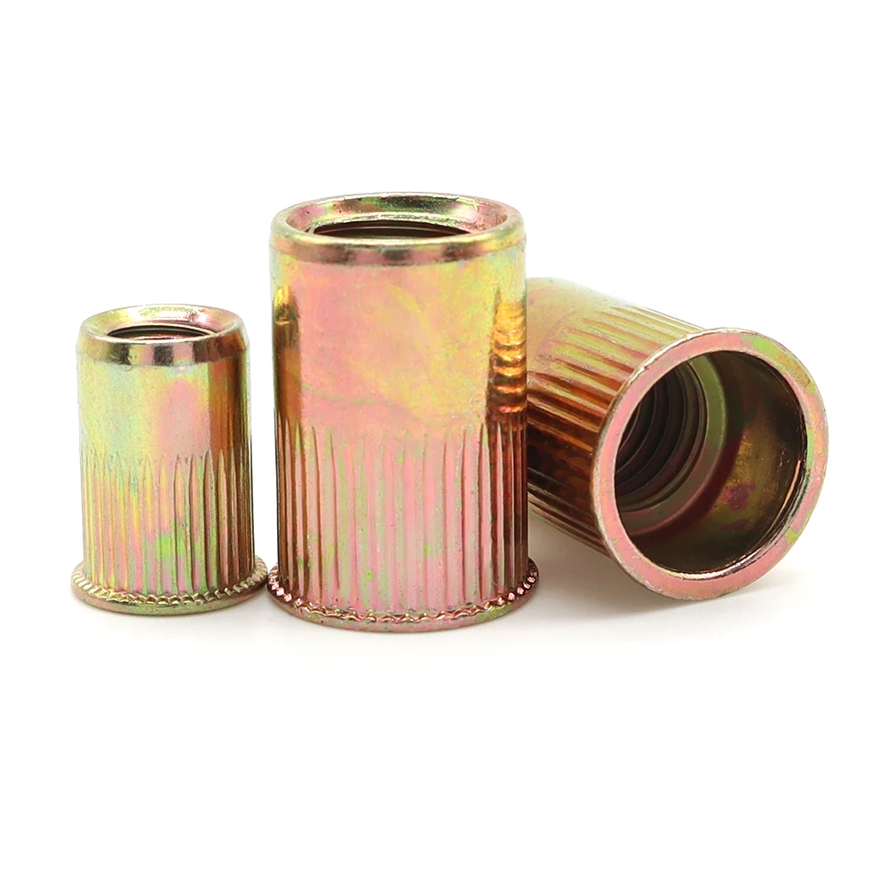 Dado per rivetti in acciaio inossidabile di vendita caldo M3 5000 pz/scatola Piccola testa svasata a strisce di colore zincato finitura ossido nero metrico