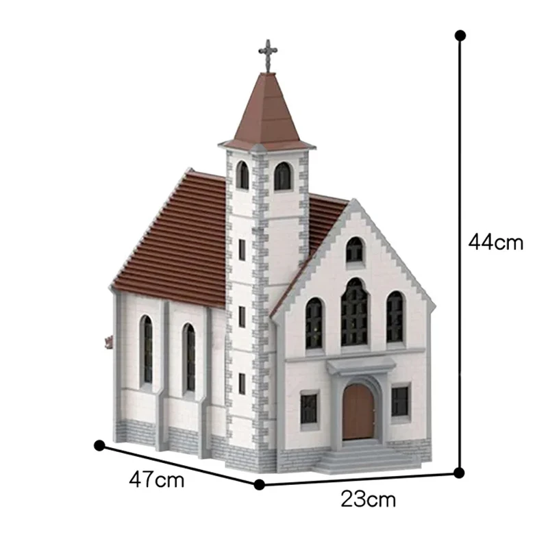 

NEW City Hot Selling Street View Moc Modular Church Model Building Blocks DIY creative ideas Kids Toys Birthday Christmas Gift