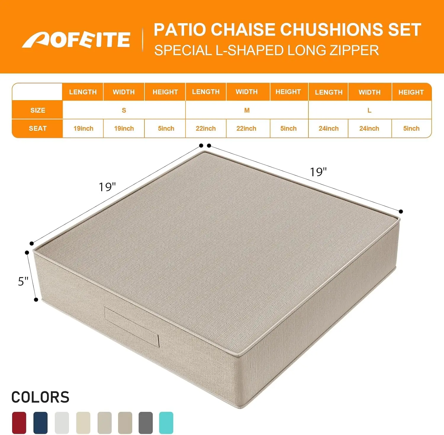 Outdoor Yard & Garden, Olefin, Gray Apricot, Waterproof, 4-Level Color Fastness, Set of 4 Chair Cushions with DIY Straps - view 4