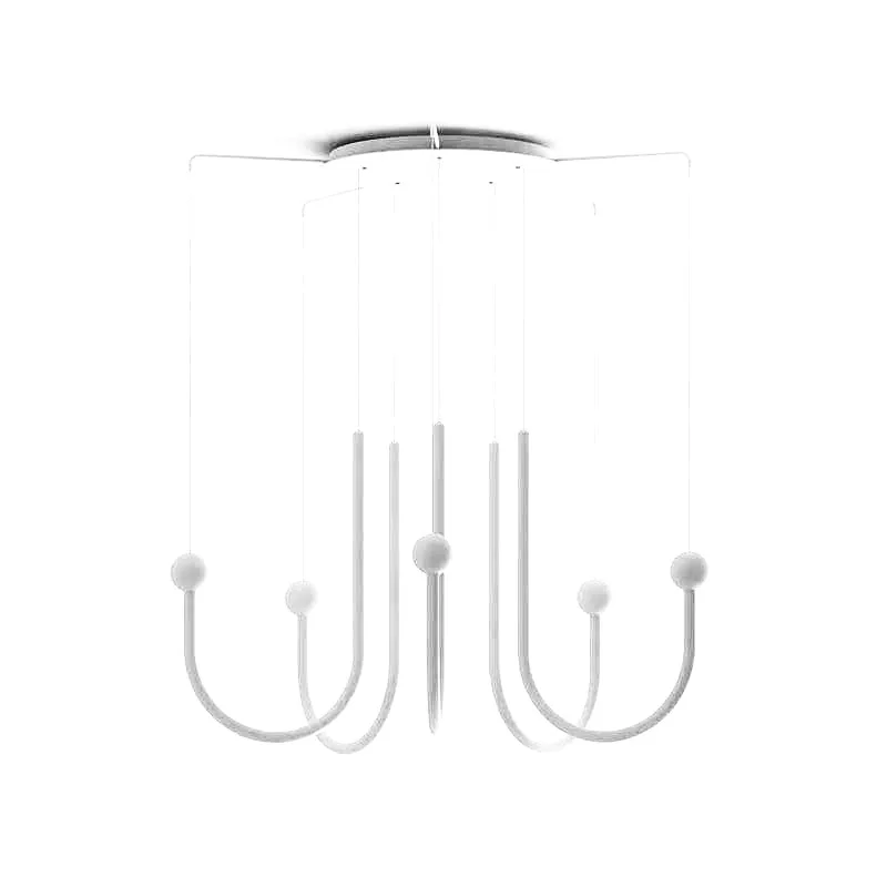 

Дизайнерские светильники для ресторана, ретро, современное минималистское искусство, творческая личность, кремовый стиль, модель комнаты, отеля, гостиной, люстра