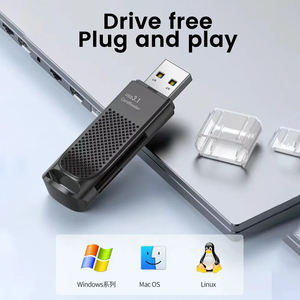 Elough USB 3.0 2-in-1 high-speed card reader camera card reader SD/TF USB2.0 card reader compatible Windows Mac Os Linux systems