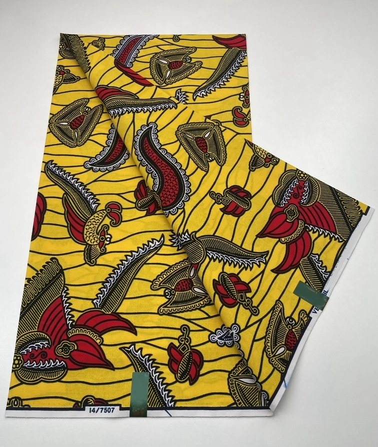 100% Cotton New Original Wax Fabric African Print Fabric Tissue Wax Fabric 2024 Wholesale African Wax Ankara Material 6yard