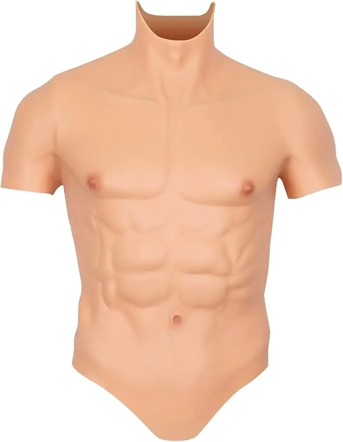 Musculoso de silicona para travestis, medio body, Spier, Vrouwen, Spier