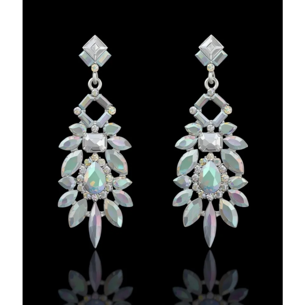 

Женские серьги-подвески с кристаллами в стиле ар-деко, геометрической формы