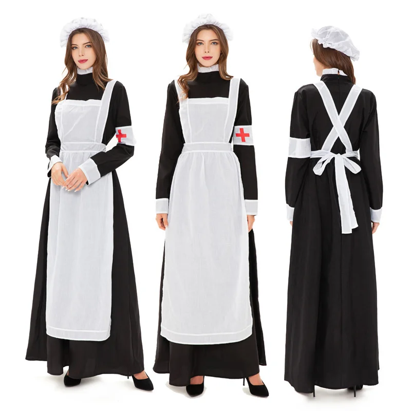 Halloween New Nun Dress Christ Jesus Church Dress Cosplay Servants Maidservant Performance Clothing