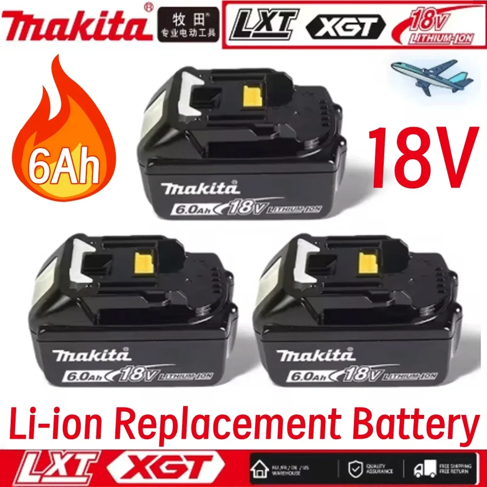 

2025 100% Original makita 18v battery 6.0 Ah Rechargeable Power Tool makita 18 v Battery, Replaceable LED Lithium-ion, BL1860B