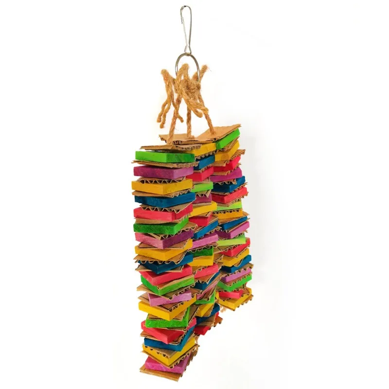 Parrot Bird Toy for Parakeets Chewing Cardboard Destroy Birds Toy Parrot Toys for Large Small Birds Toy Accessories