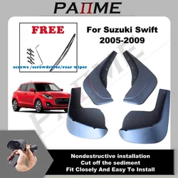 Car MudFlap Guards For Suzuki Swift 2005 - 2009 4pcs Mud flaps Molded Splash Matte Protection Front Rear Mudguards YC102131