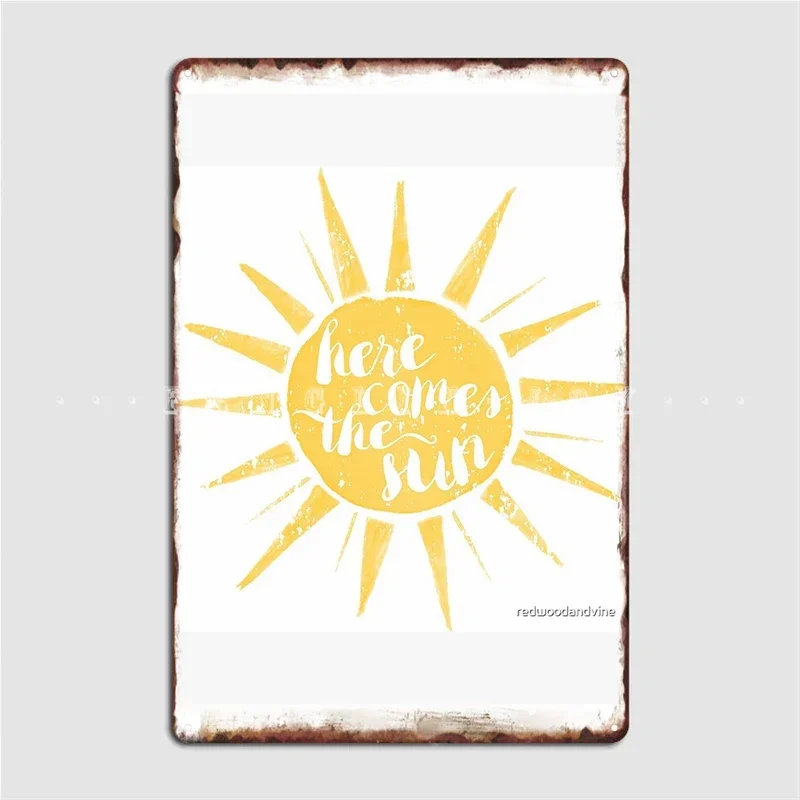 هنا يأتي ملصقات تسجيل القصدير المعدنية للنادي والحانة والمرآب الكلاسيكي #1