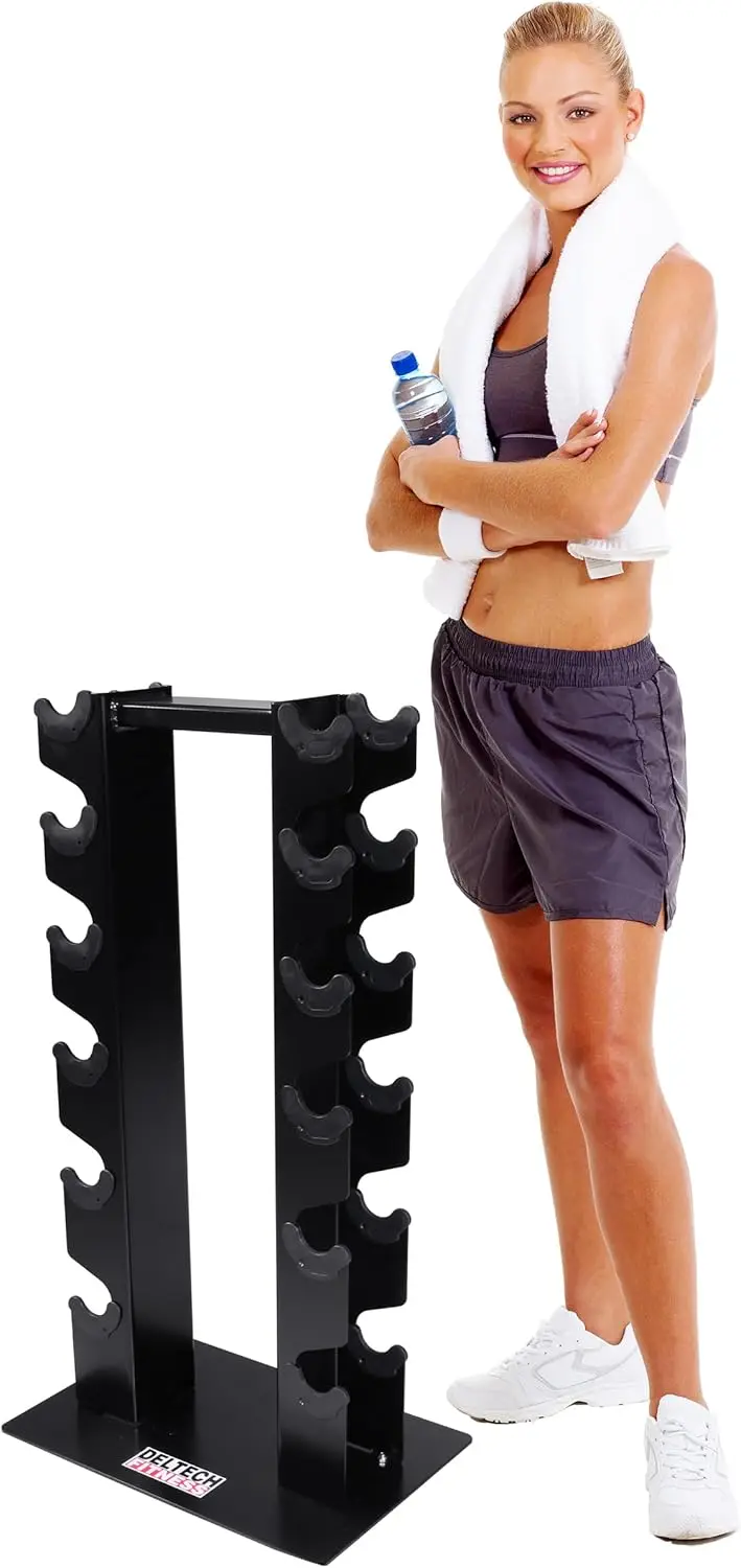 

6 Pair Vertical Dumbbell Rack by Deltech Fitness