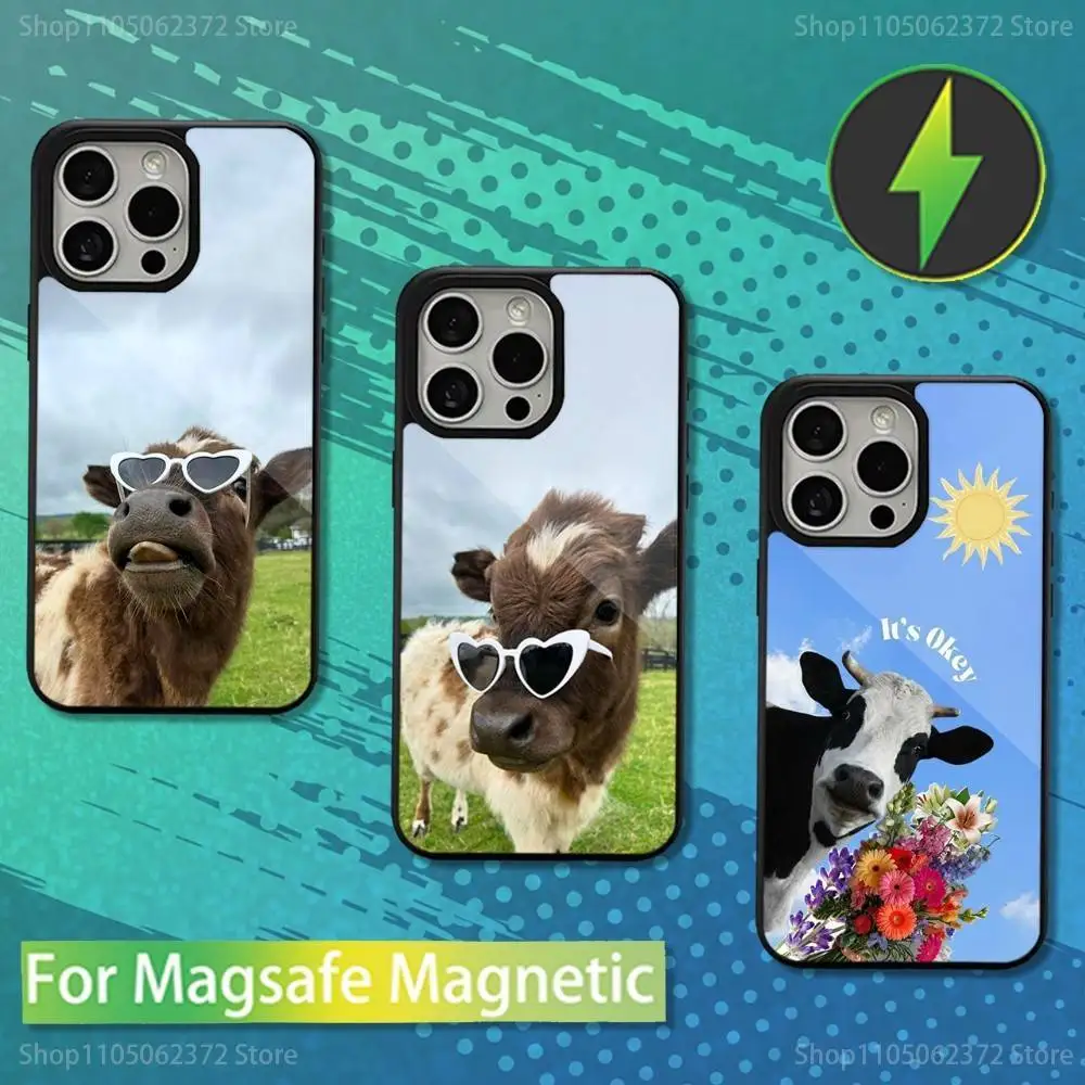

Animal Dairy Cow Cute Phone Case For iPhone 16,15,14,13,12,11,Pro,Max,Plus,Mini,Magsafe,Magnetic Wireless Charging Case
