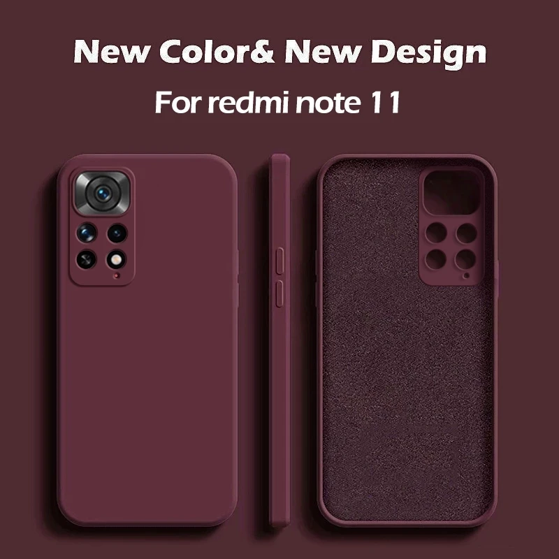 Soft Liquid Silicone Case On For Xiaomi Redmi 12C Note 11 Pro + 5G 10 10s 11s 12 12X 12T 11i 11T Lite POCO F3 Cover