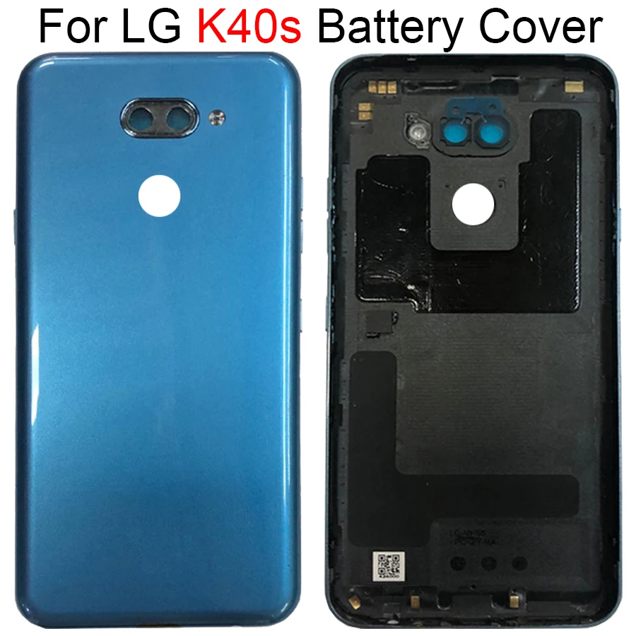 Battery Case Cover Rear Door Housing Back Case For LG K40S Battery Cover Camera Frame Lens with Logo