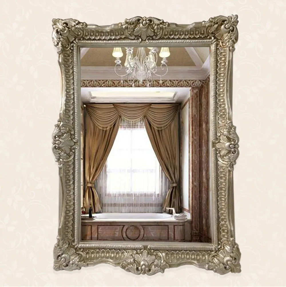 앤틱 바로크 스타일 몰딩 프레임 직사각형 PU 프레임 거울 사진