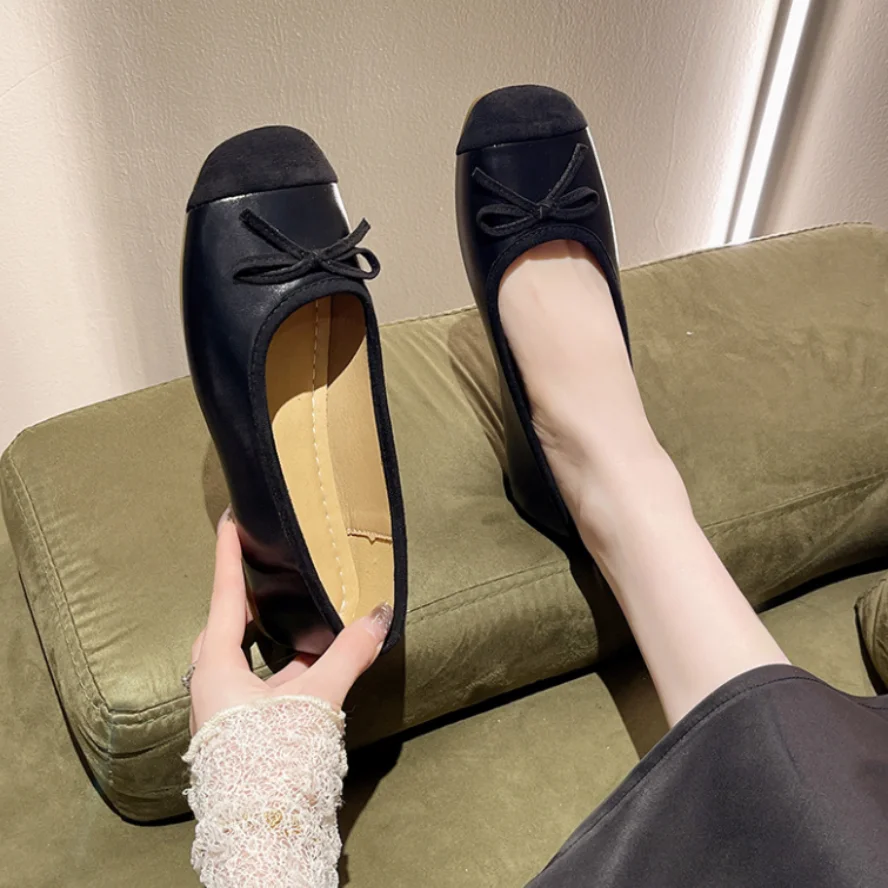 Zapatos Mujer 2024 Tendencia PU Leather Penny Peas Loafers Women Ballet Shoes Designer Womens Loafers Baskets Femme Mary Janes image 3