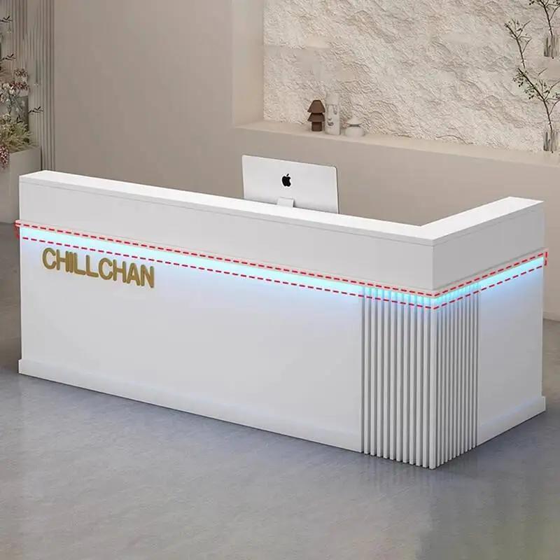 

Luxury Bar Classic Counter Professional Simple Cool Commercial Reception Desk Salon Glamour Recepcion Commercial Furniture