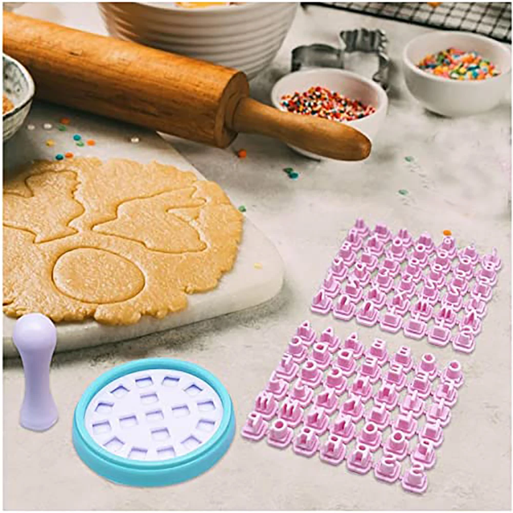 Alphabet Number Letter Cookie Stamp Customizable Biscuit Stamper Fondant Cake Embossed Mold DIY Cake Decorating Tools