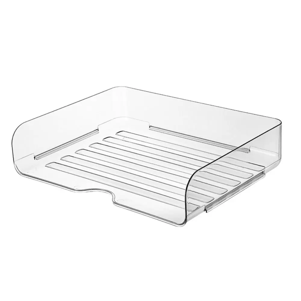 Desktop Organizer Bandeja de armazenamento Rack de papel Estante de livros Rack de arquivo empilhável Minimalismo Plástico A4 File Organizer Bandeja de recibos