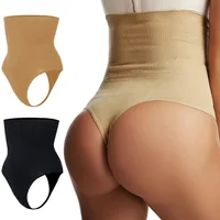 Flarixa Tangas de cintura alta, bragas sin costuras para mujer, Tanga, lencería, faja moldeadora, ropa interior moldeadora