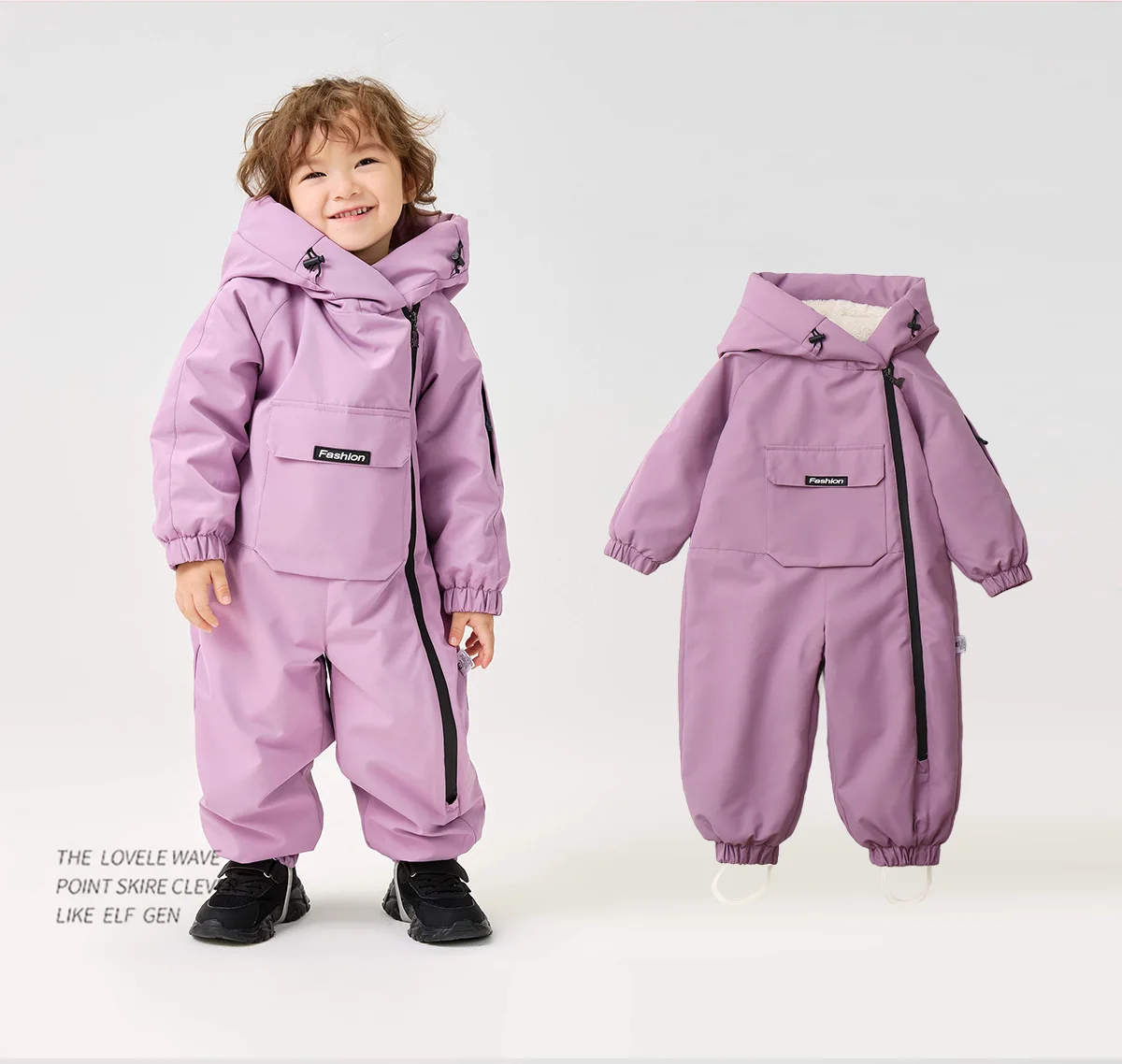 Ircomll Kinder Winter Warme Daunenjacke Sportbekleidung Kleinkind Schnee Overall Junge Mädchen Kleinkind Kleidung Ski Schneeanzug Kapuzenmantel – Detail 27