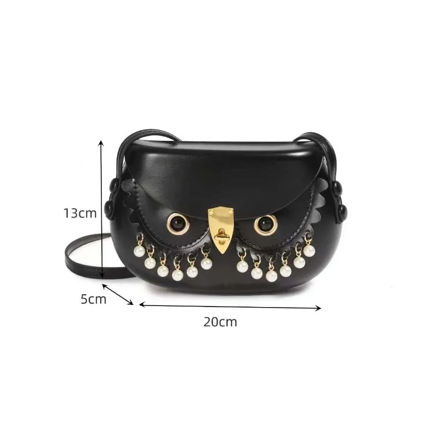 2024 Owl Shaped Crossbody Bag With Pearls Beaded Mobile Phone Bags