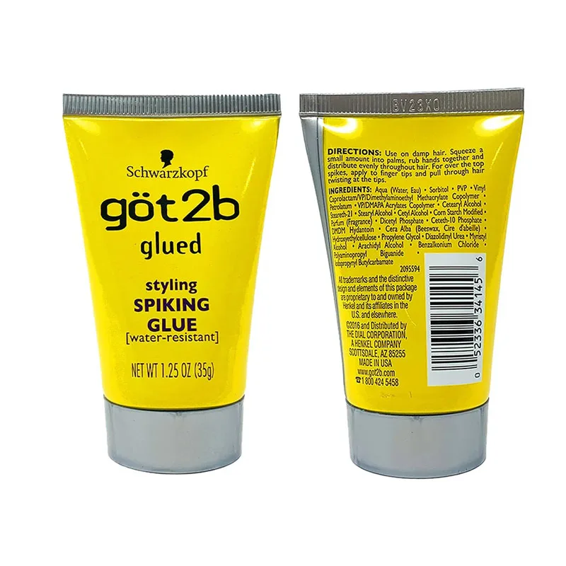 Got 2b pegado 35g Gel para el cabello got2b pegado got2b spray pegado got2be spray congelador para adhesivos de peluca gel de control de dege envío gratuito 170g
