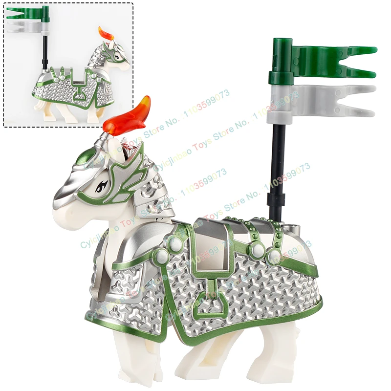 Antica cavalleria militare monta cavallo da guerra blocchi di costruzione di animali mattoni Mini Action Figures giocattoli per regali per bambini BR851