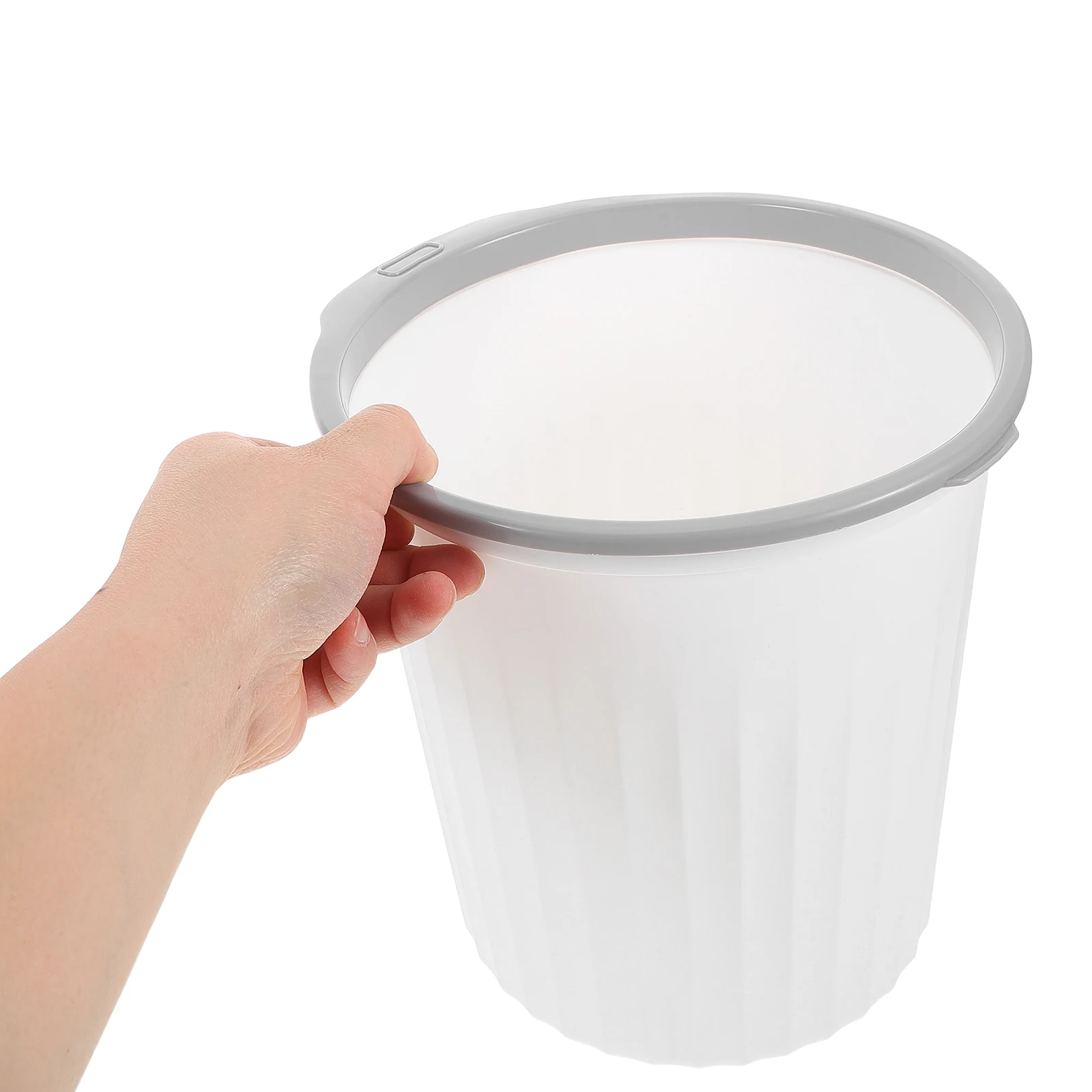

Simple Trash Can Bedroom Garbage Bathroom Waste Baskets Decorative Wastebasket White Desk Top Office