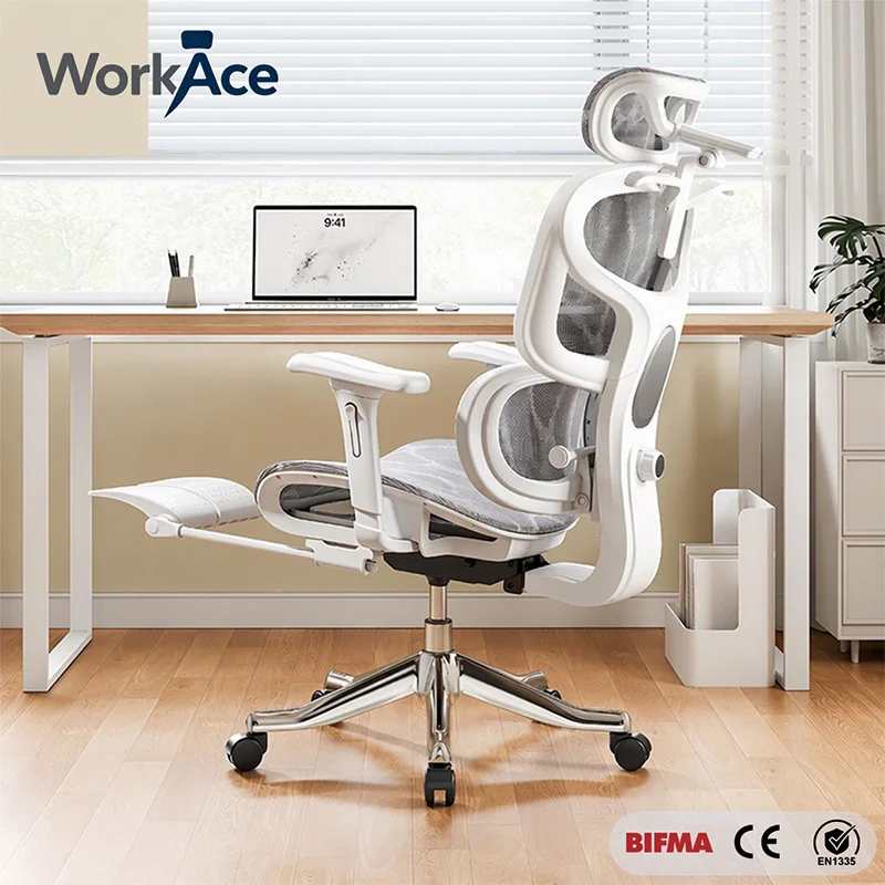 Ergonomic Office Chair High Back Breathable Mesh Lumbar Support BIFMA CE EN1335 Certified Premium Swivel Task Seating