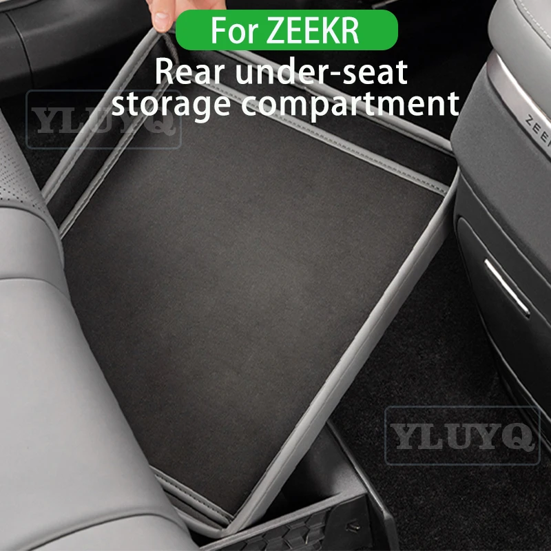 

For ZEEKR 7X Rear Under-Seat Storage Box Storage Cover Pocket Anti-Slip Pad Car Interior Modification Accessories