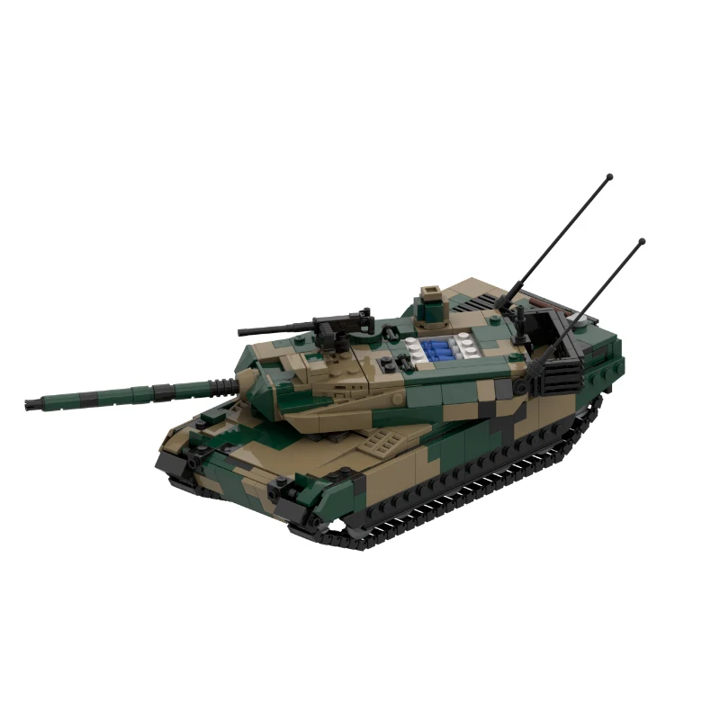 810 قطعة نموذج دبابة عسكرية من النوع 10، مكعبات بناء معيارية قابلة للتخصيص بتقنية MOC، نموذج تقني بسيط يمكنك تجميعه بنفسك، هدايا ألعاب للعطلات