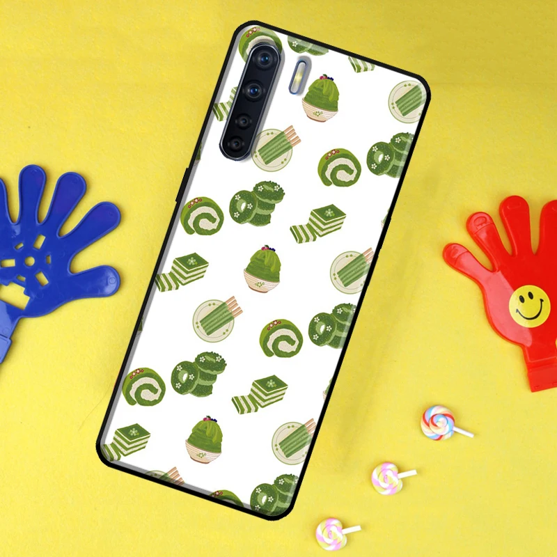 Matcha Cake For OPPO A15 A16 A83 A91 A93 A52 A72 A3S A54 A74 A94 A5 A9 A31 A53 A53S 2020 Phone Case