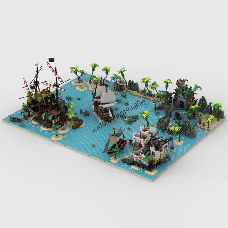 جديد 5794 قطعة القرون الوسطى في نهاية المطاف القراصنة Diorama نموذج عرض DIY الأفكار الإبداعية لعب اطفال التجمع لغز هدية عيد ميلاد MOC-10320 #3