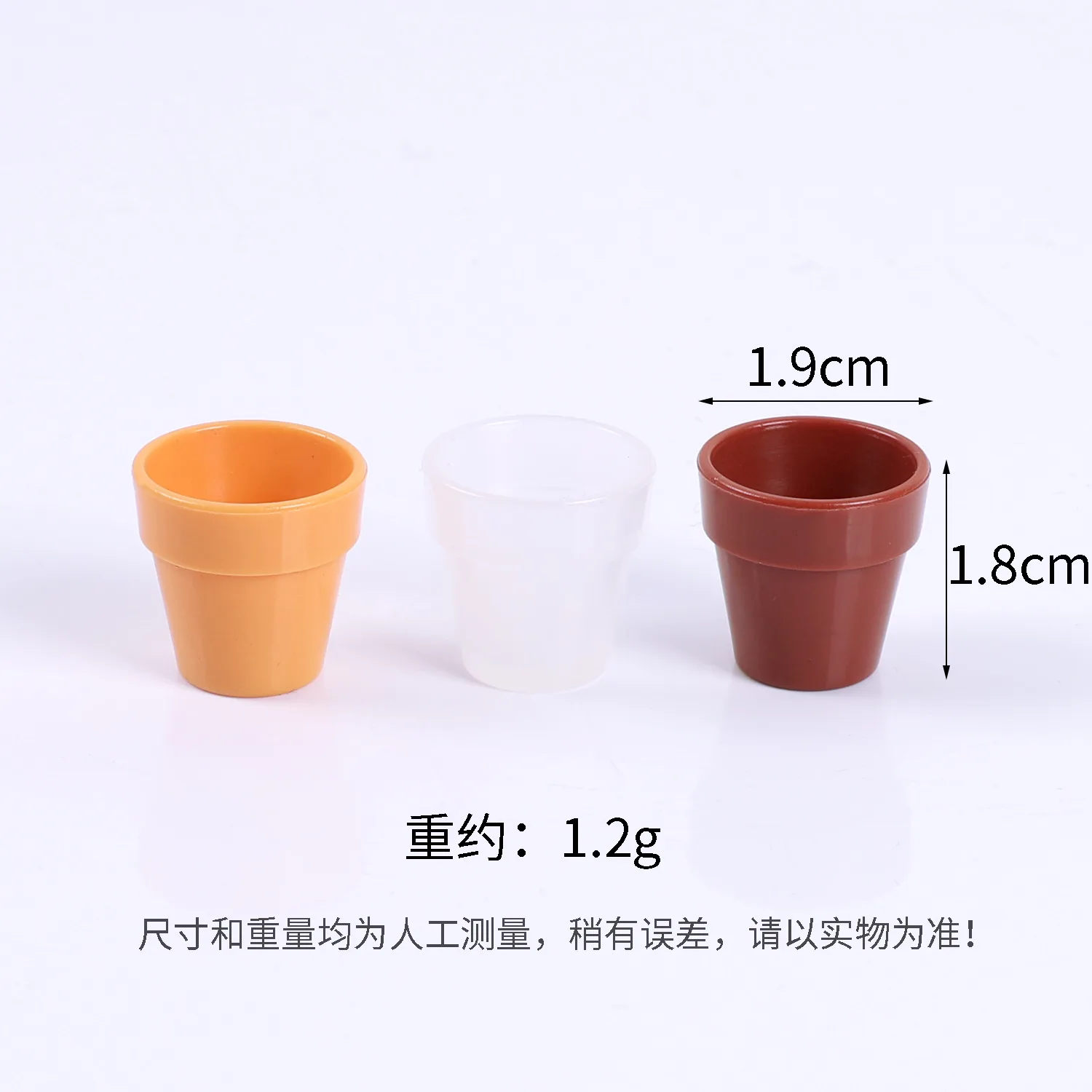 5pcs Dollhouse Mini Terracotta Clay Pot Empty Flower Pot Planter Model Plastic Cup Miniature DIY
