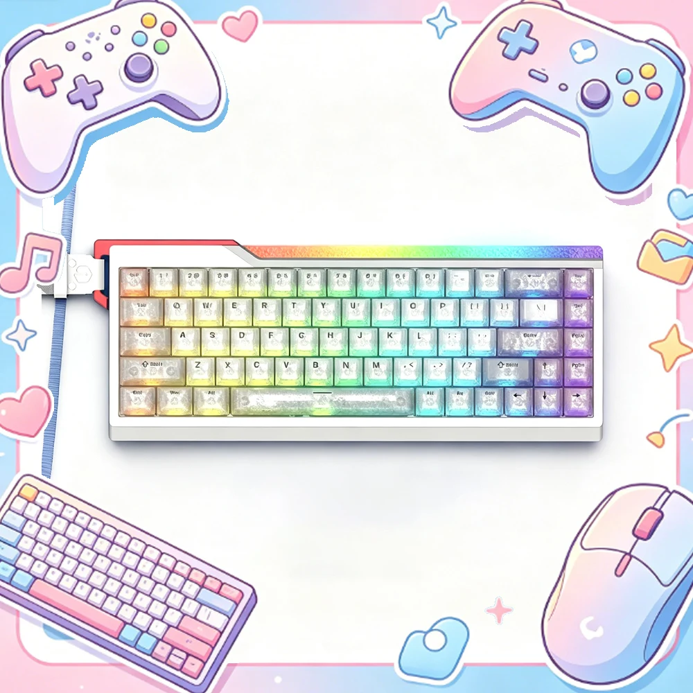Irok RA68 Magnetic Switch Keyboard Wired Aluminium Alloy CNC RGB E-sports Keyboard RT 0.001mm Dual MCU Low Delay PC Accessories