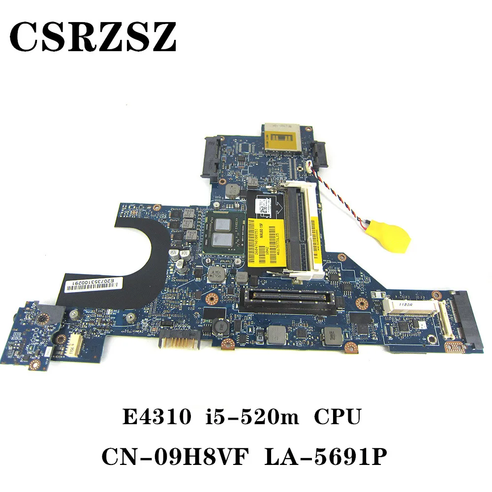 Laptop motherboard For Dell E4310 I5-520M Mainboard  CN-09H8VF 09H8VF 9H8VF LA-5691P Fully Test work well