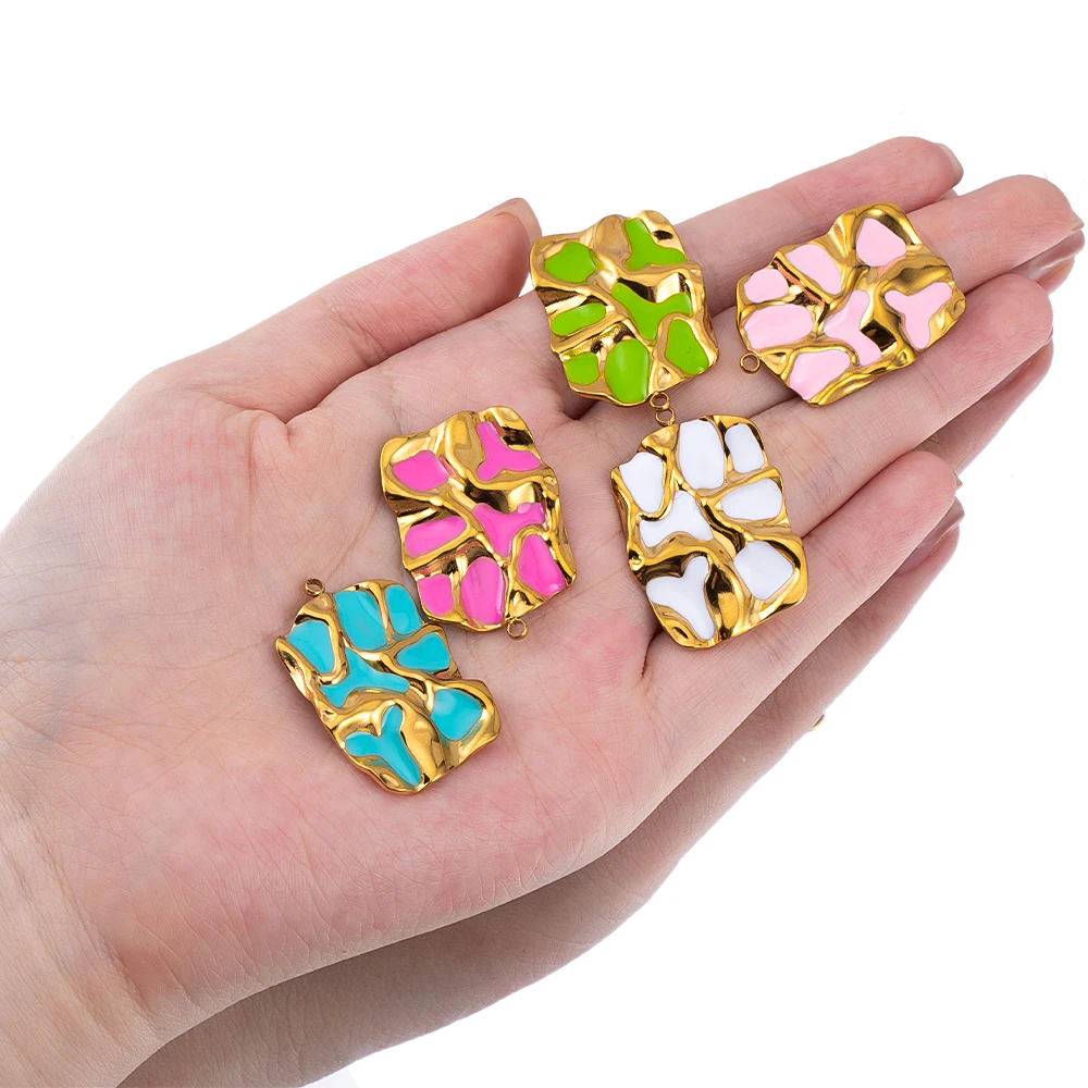 2 Buah Liontin Bertekstur Abst - Jewelry Making Materials Wholesale ulasan dan harga