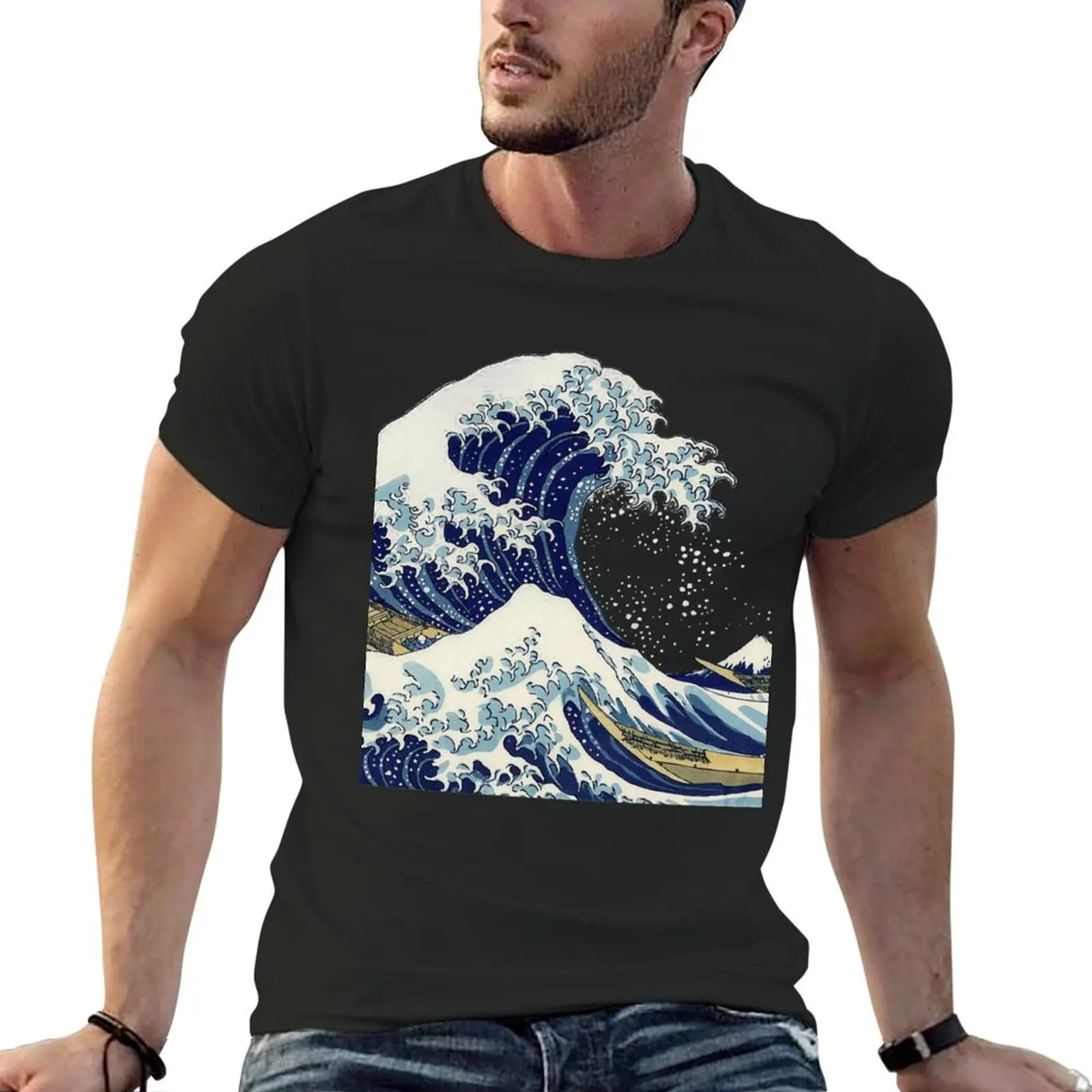 The Great Wave off Kanagawa by Hokusai T-Shirt shirts graphic tees shirts graphic street wear customs mens tall t shirts