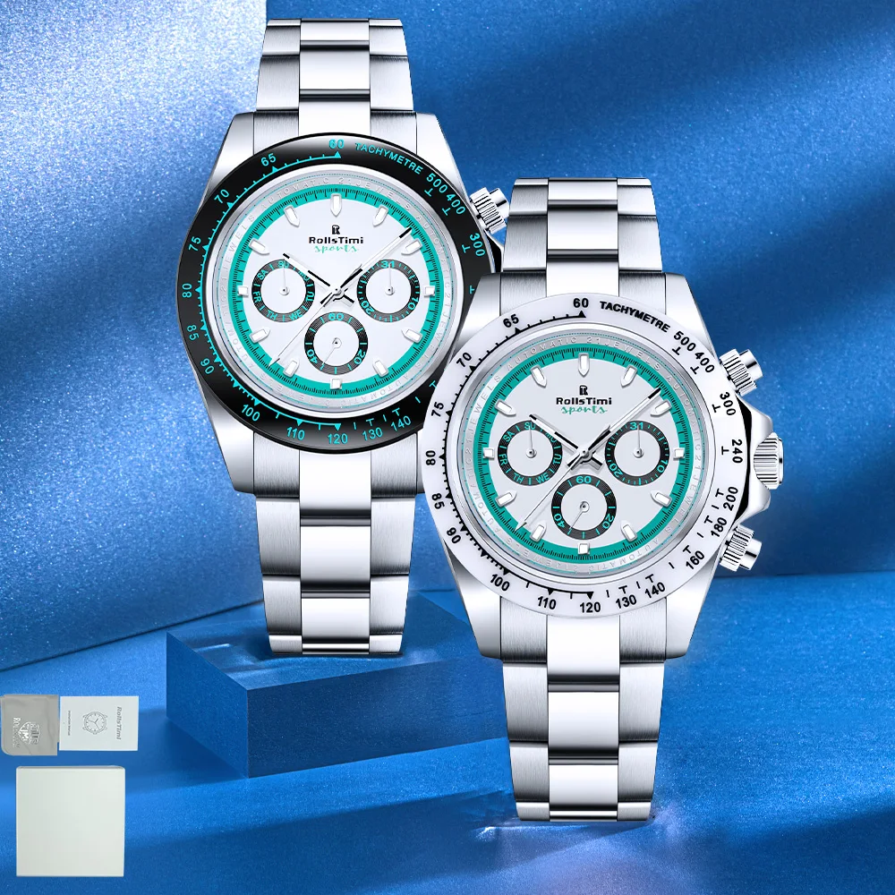 

2025 new men's watch mechanical watch for Man RollsTimi top brand fashion automatic watch ceramic bezel stainless steel gift box