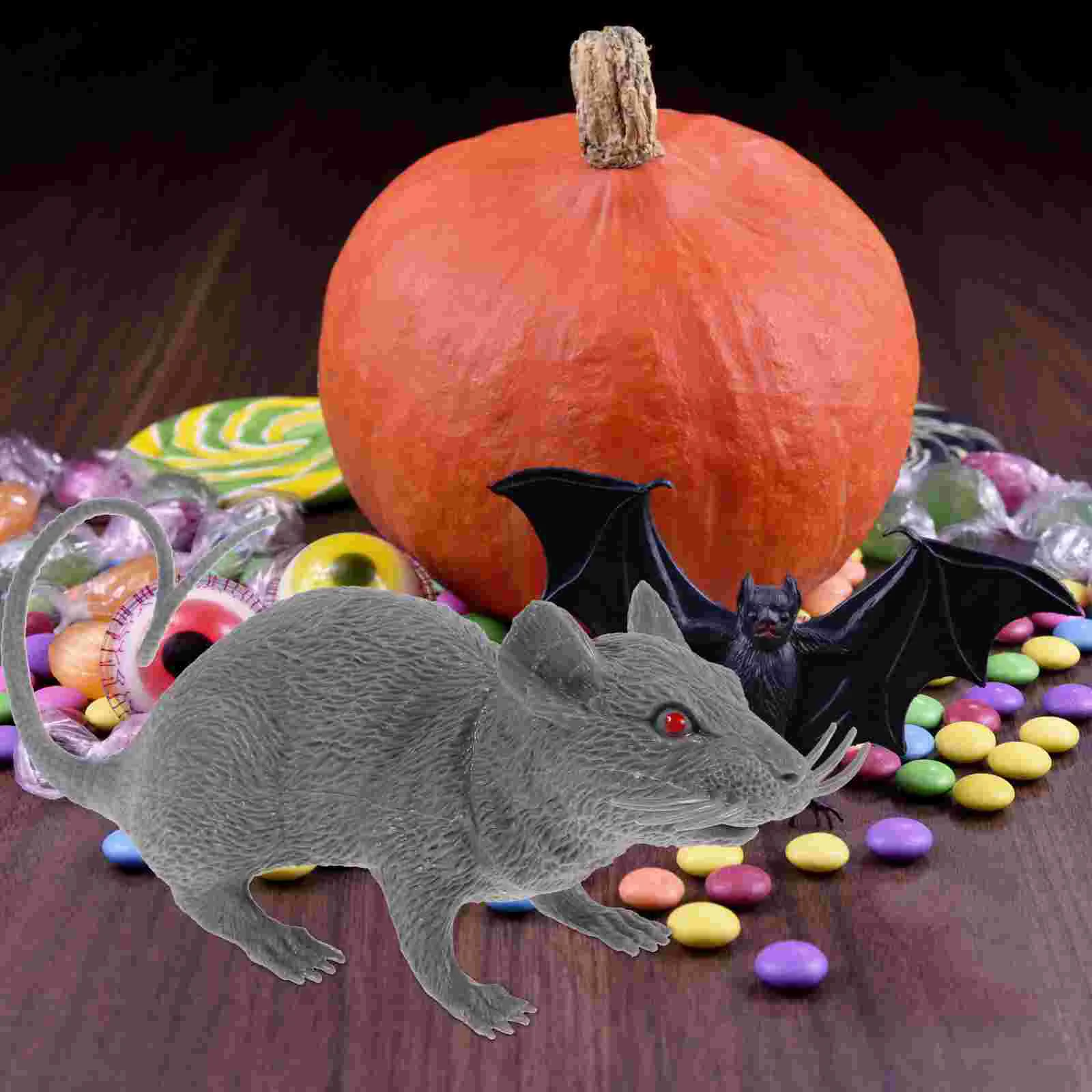 3 Pcs Spooky Rat Toy Realistic Mice Ant Figure Big Mouse High Simulation Halloween Prank